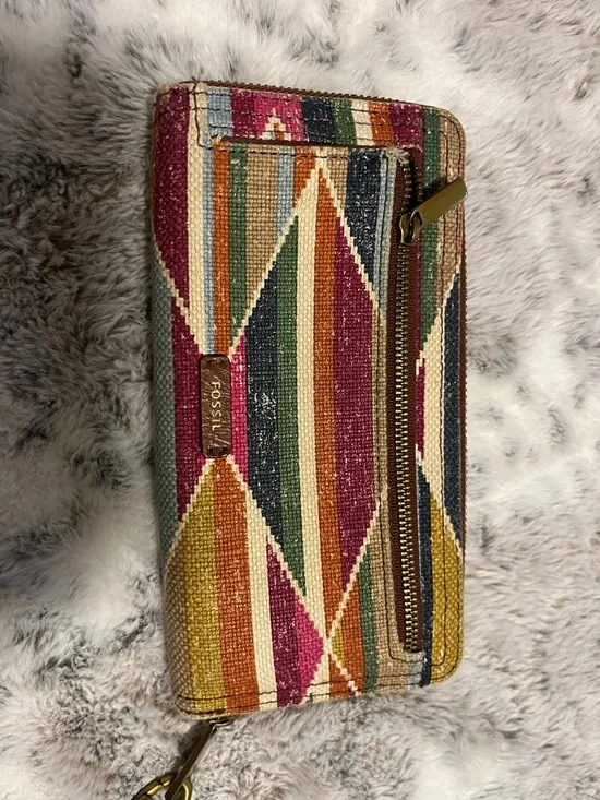 Fossil Multicolor Geometric Stripe Wristlet/Wallet - Picture 2 of 5